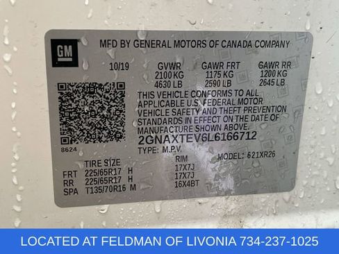 Certified 2020 Chevrolet Equinox LT image 32