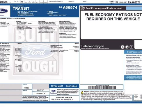 Used 2024 Ford Transit 350 Low Roof DRW w/ Shuttle Bus Prep Package image 25