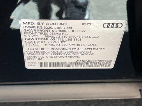 Used 2024 Audi Q8 e-tron Prestige w/ Prestige Package AWD/4WD image 29