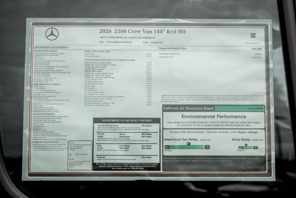 New 2026 Mercedes-Benz Sprinter 2500 image 26