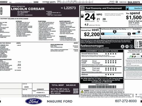 New 2025 Lincoln Corsair AWD w/ Equipment Group 101A image 3