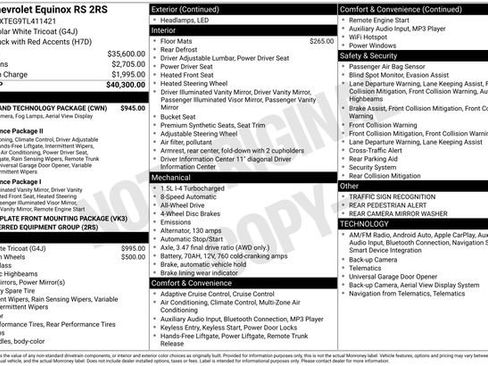 New 2026 Chevrolet Equinox RS w/ Safety and Technology Package AWD/4WD image 4