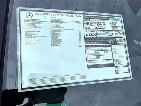 New 2026 Mercedes-Benz E 53 AMG e 4MATIC Sedan image 17