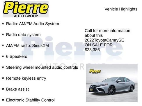 Used 2022 Toyota Camry SE FWD image 7