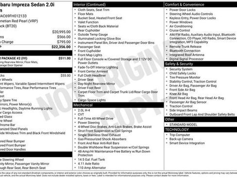 Used 2015 Subaru Impreza 2.0i Premium w/ Popular Package #2 image 10