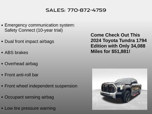 Used 2024 Toyota Tundra 1794 Edition image 25
