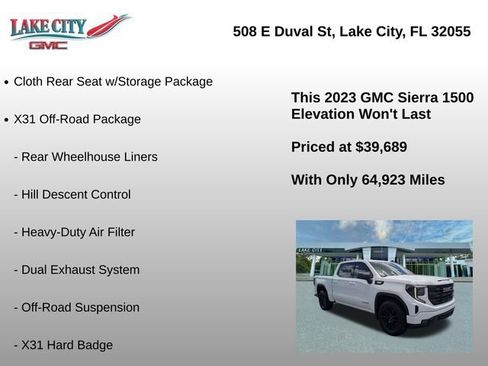 Used 2023 GMC Sierra 1500 Elevation w/ X31 Off-Road Package AWD/4WD image 37