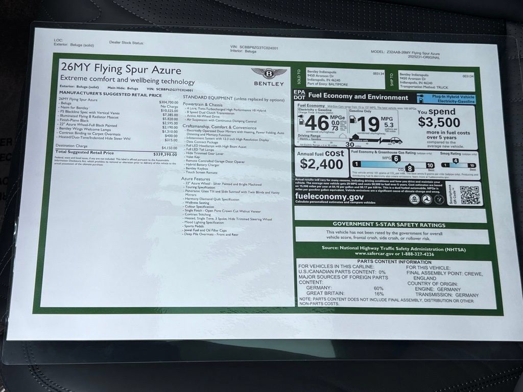 Used 2026 Bentley Flying Spur Azure AWD/4WD image 42