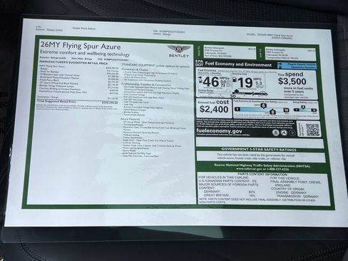 Used 2026 Bentley Flying Spur Plug-In Hybrid AWD/4WD image 42