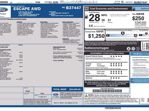 Certified 2022 Ford Escape SE w/ Convenience Package AWD/4WD image 9