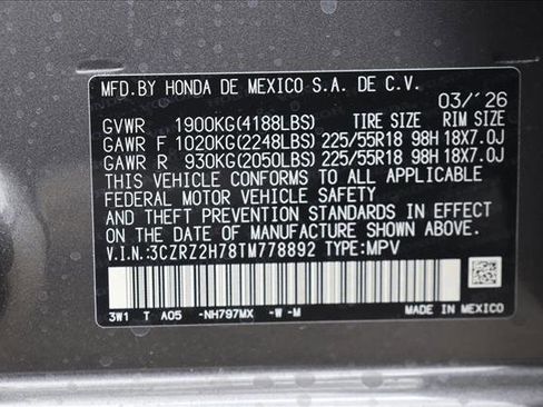New 2026 Honda HR-V EX-L image 25