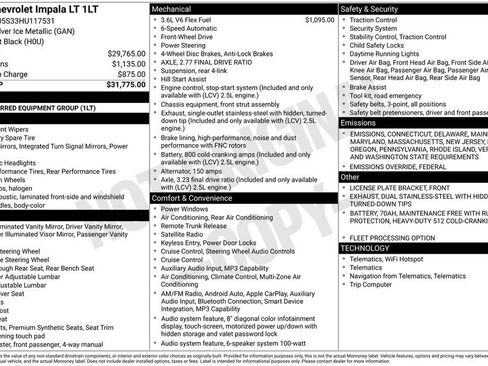 Used 2017 Chevrolet Impala LT image 2