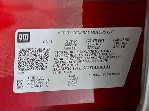 Used 2021 Chevrolet Tahoe High Country image 39