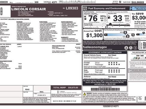 New 2025 Lincoln Corsair Grand Touring w/ Equipment Group 301A image 26