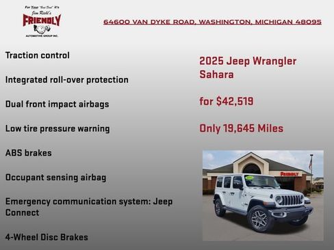 Used 2025 Jeep Wrangler Unlimited Sahara w/ Technology Group AWD/4WD image 30