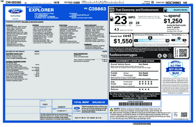 Used 2022 Ford Explorer XLT w/ Equipment Group 202A RWD image 7