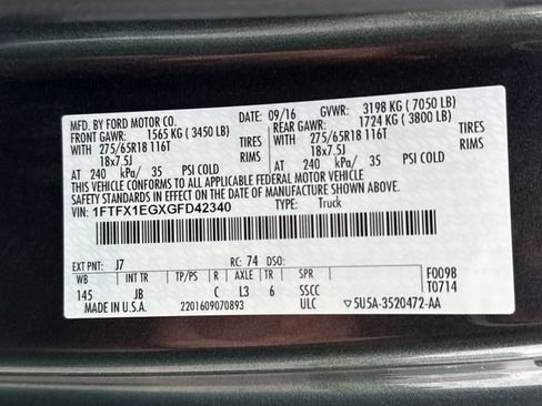 Used 2016 Ford F150 XLT w/ Equipment Group 302A Luxury AWD/4WD image 17
