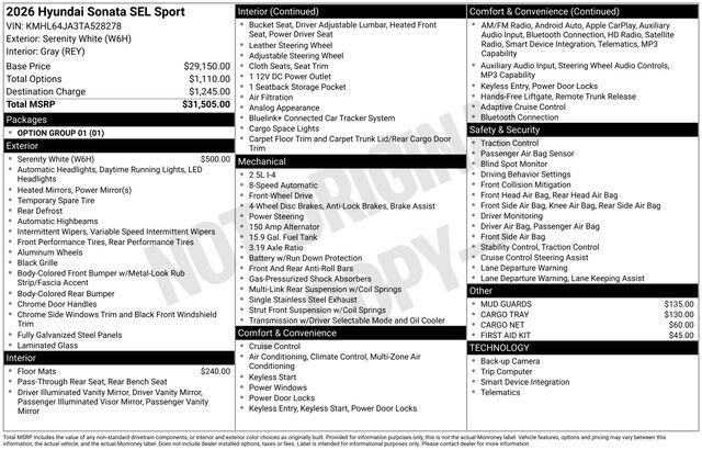 Certified 2026 Hyundai Sonata SEL FWD image 4