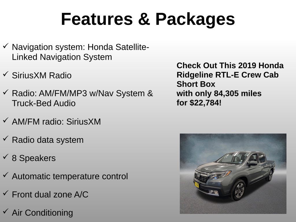 Used 2019 Honda Ridgeline RTL-E image 8