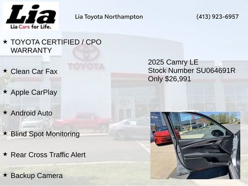 Used 2025 Toyota Camry LE FWD image 7