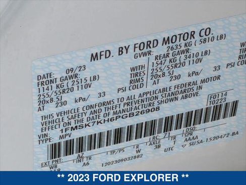 Certified 2023 Ford Explorer ST-Line w/ Class IV Trailer Tow Package image 25