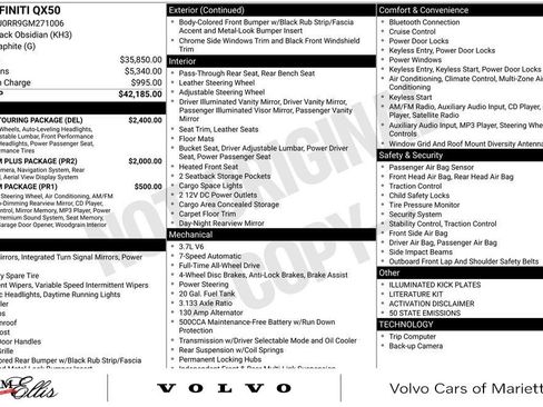 Used 2016 INFINITI QX50 Base w/ Deluxe Touring Package image 30