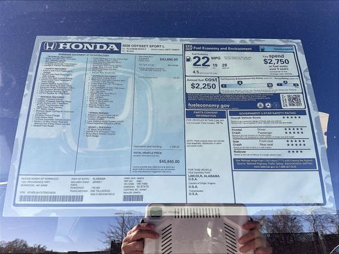 New 2026 Honda Odyssey Sport-L image 18