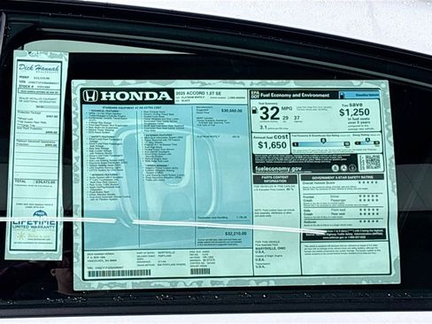 New 2025 Honda Accord SE image 24