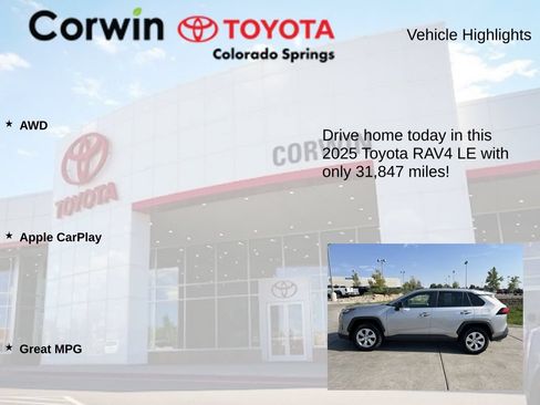 Used 2025 Toyota RAV4 LE AWD/4WD image 6