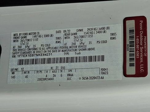 Certified 2022 Ford F150 XL w/ Equipment Group 101A High AWD/4WD image 29