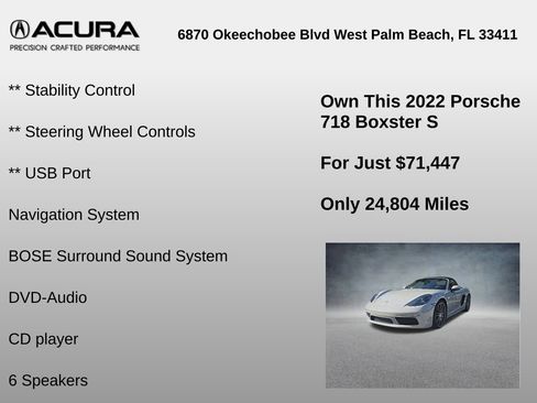 Used 2022 Porsche 718 Boxster S w/ Premium Package image 30