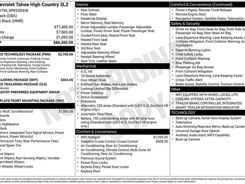 Used 2023 Chevrolet Tahoe High Country w/ Advanced Technology Package AWD/4WD image 3