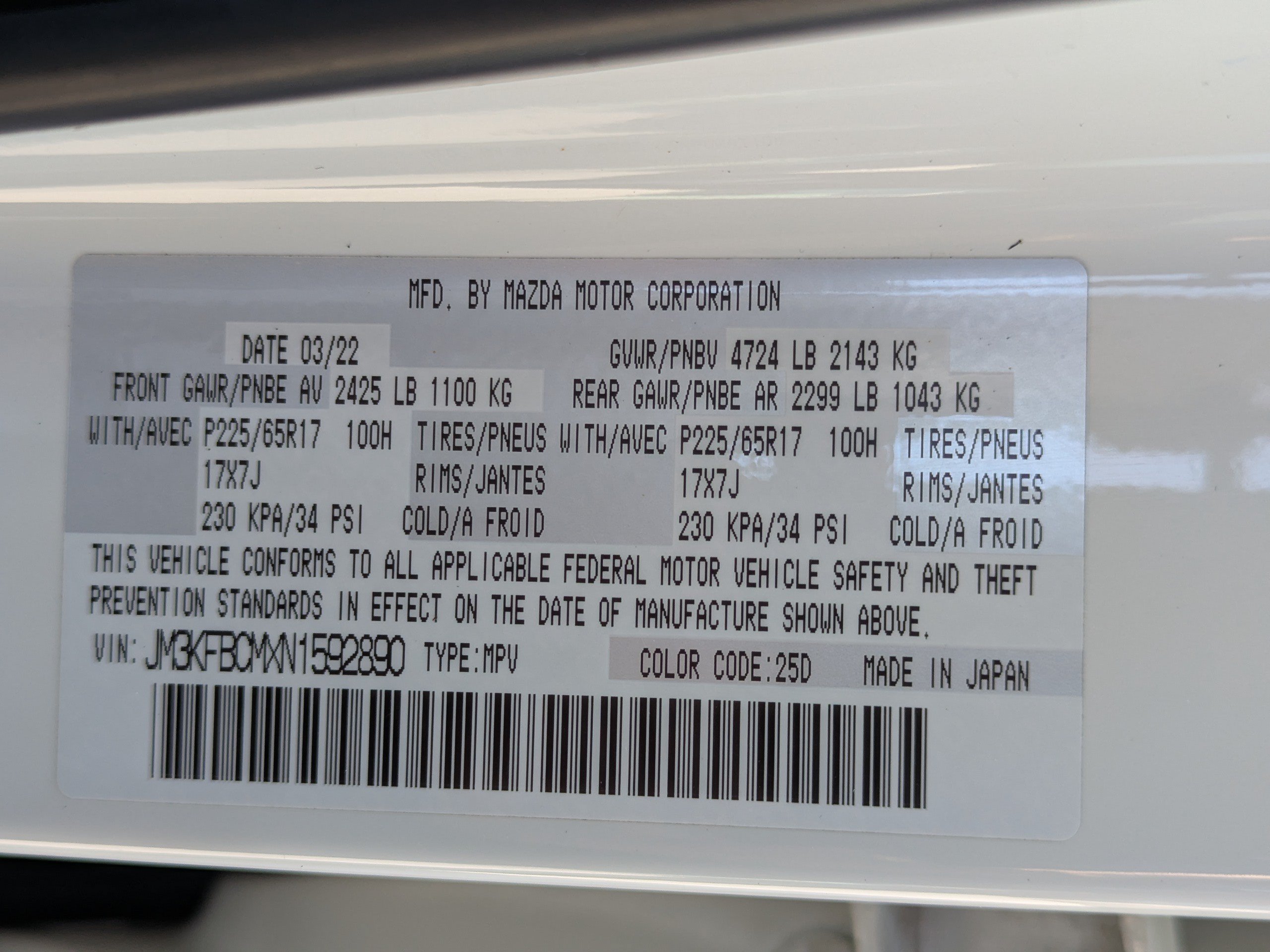 Used 2022 MAZDA CX-5 AWD 2.5 S image 49