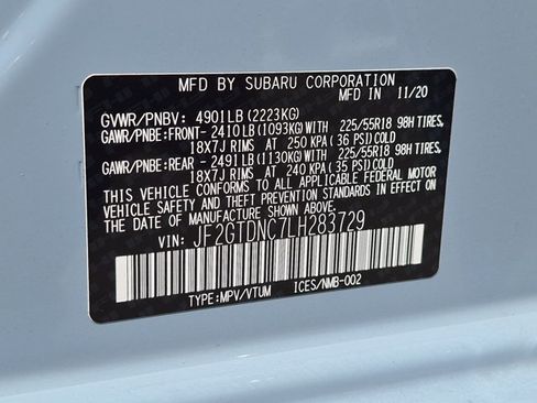 Used 2020 Subaru Crosstrek Hybrid w/ Moonroof Package w/Navigation AWD/4WD image 24