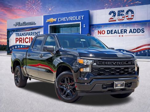 New 2026 Chevrolet Silverado 1500 Custom w/ LPO, Dark Essentials Package RWD image 1