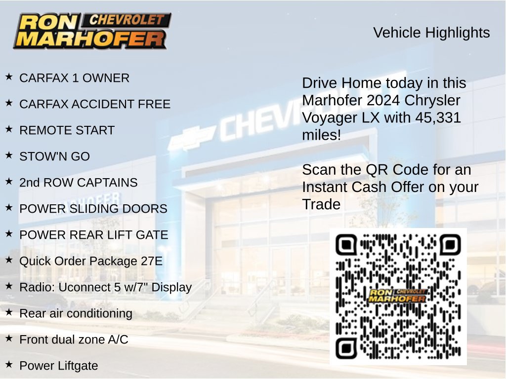Used 2024 Chrysler Voyager LX FWD image 14