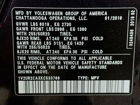 Used 2019 Volkswagen Atlas SE AWD/4WD image 31