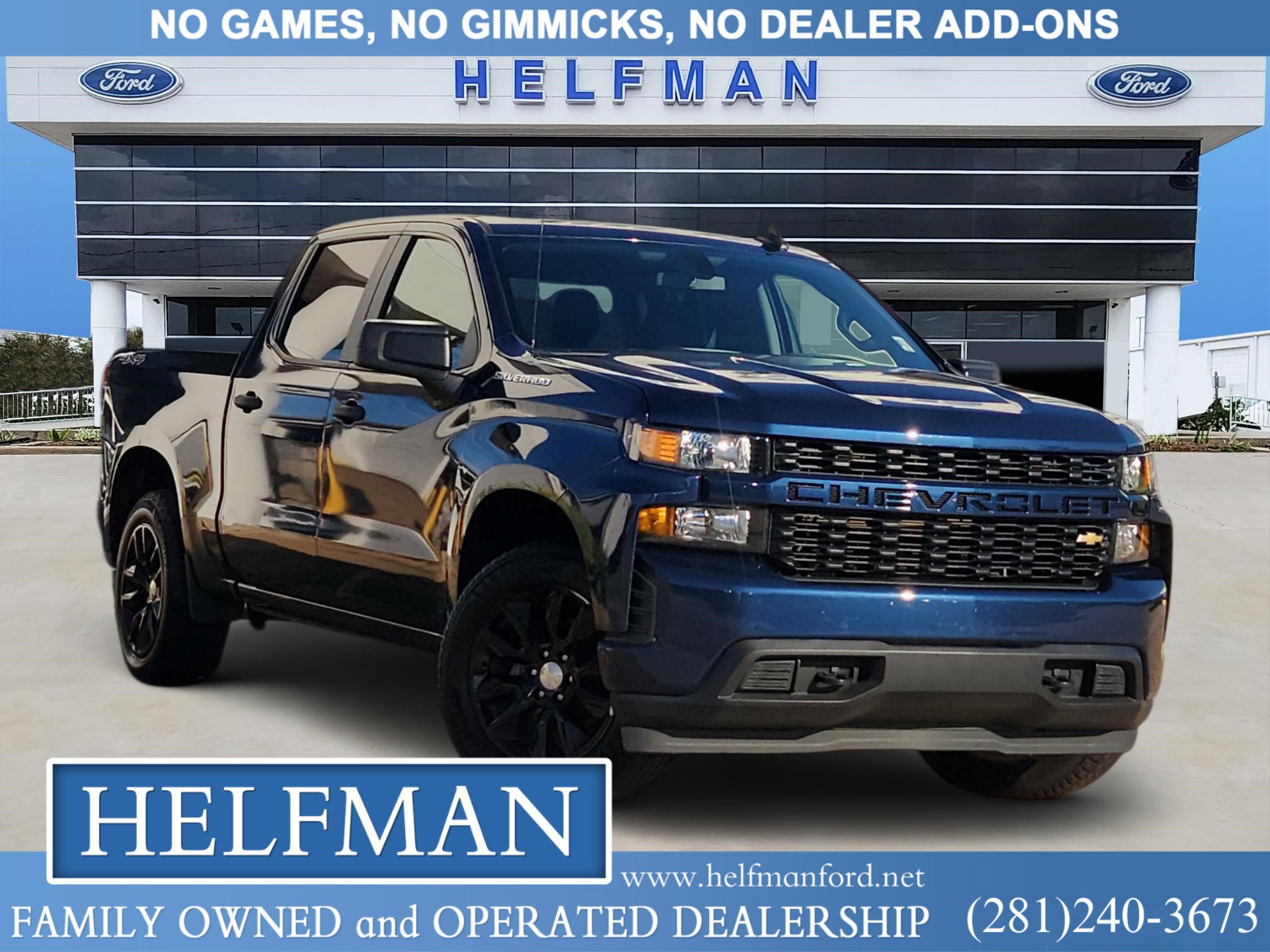 Used 2020 Chevrolet Silverado 1500 Custom w/ Custom Value Package AWD/4WD image 1