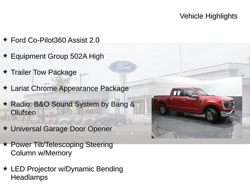 Used 2021 Ford F150 Lariat w/ Equipment Group 502A High image 20