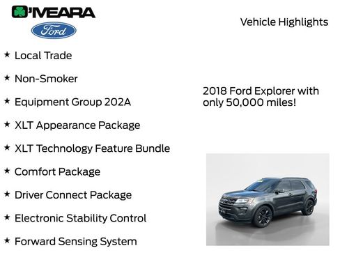 Used 2018 Ford Explorer XLT w/ Equipment Group 202A FWD image 8