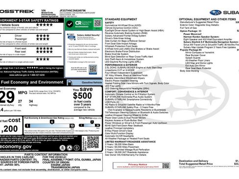 Used 2022 Subaru Crosstrek 2.5i Limited w/ Moonroof Package 2 AWD/4WD image 3
