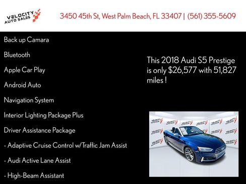Used 2018 Audi S5 Prestige w/ S Sport Package image 43