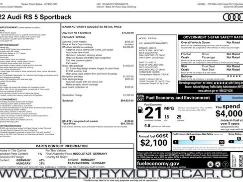 Used 2022 Audi RS 5 Sportback image 17