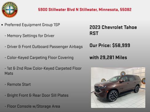 Used 2023 Chevrolet Tahoe RST w/ Luxury Package image 5