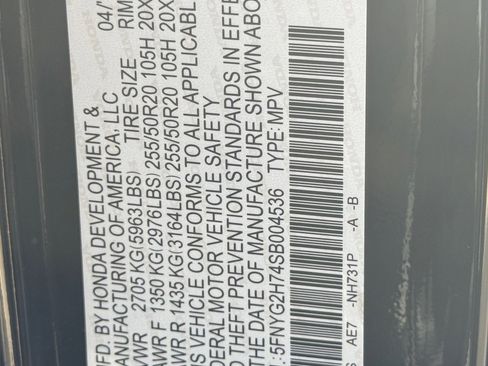 Used 2025 Honda Pilot Touring image 37