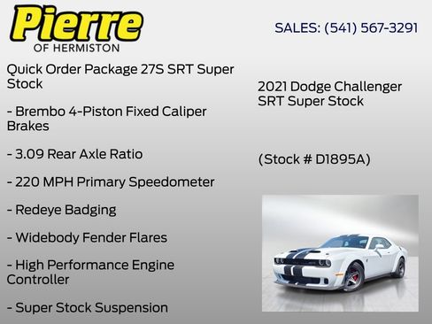 Used 2021 Dodge Challenger SRT Super Stock RWD image 6