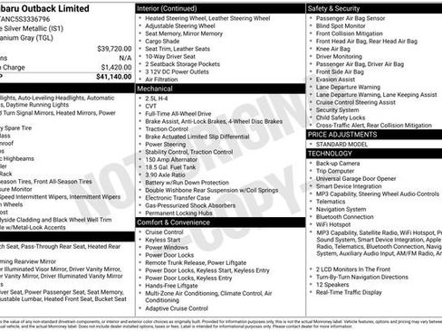 Certified 2025 Subaru Outback Limited image 13