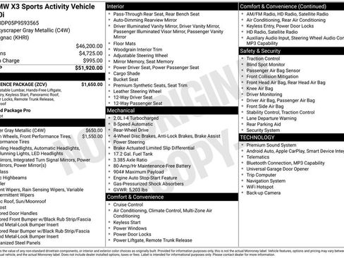 Certified 2023 BMW X3 sDrive30i w/ Convenience Package image 6