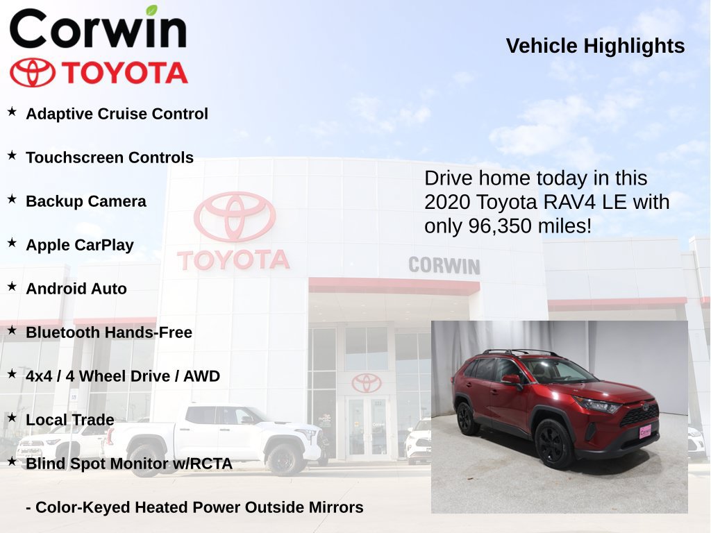 Used 2020 Toyota RAV4 LE w/ All Weather Liner Package AWD/4WD image 7