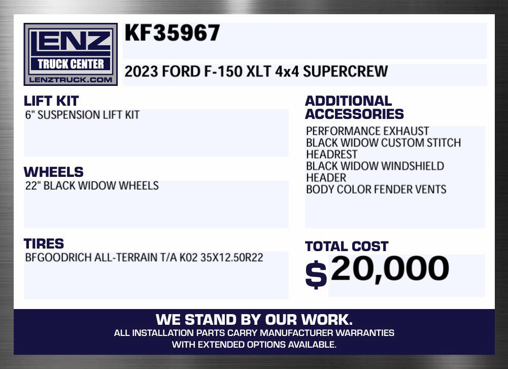 Used 2023 Ford F150 XLT w/ Equipment Group 302A High AWD/4WD image 2